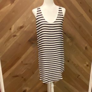 Ann Taylor Loft Striped Sleeveless Shift Dress S